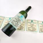 Custom Velvet Fabric Flocking Self Adhesive Labels Gold Printing Mini Champagne