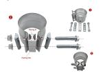 152.4mm 6 Inch Stainless Steel Exhaust Clamps Car For Exhaust Tips / Muffler