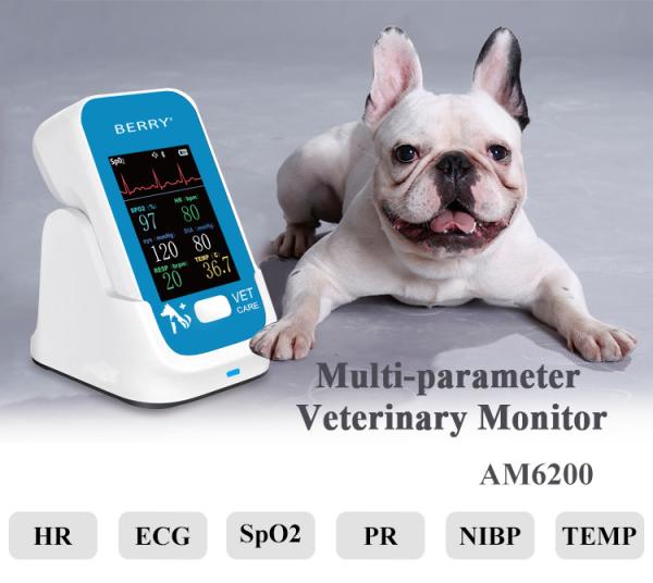 Cheap Bluetooth Veterinary Vital Signs Monitoring Device 2.4'' TFT Screen Animal Health Products for sale