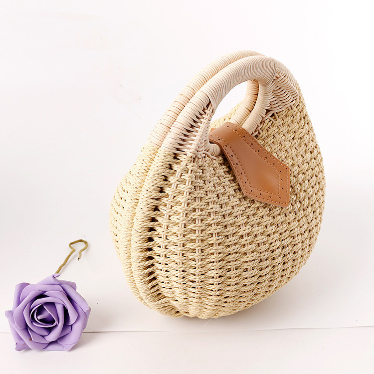 Wholesale Summer Handmade Ladies Fashion Handbags Women Straw Rattan Bag