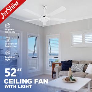 Quality Plywood Modern LED Ceiling Fan With 5 Blades Frosted Glass Light wholesale