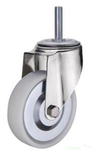 Quality 5 inch threaded stem nylon trolly wheels wholesale