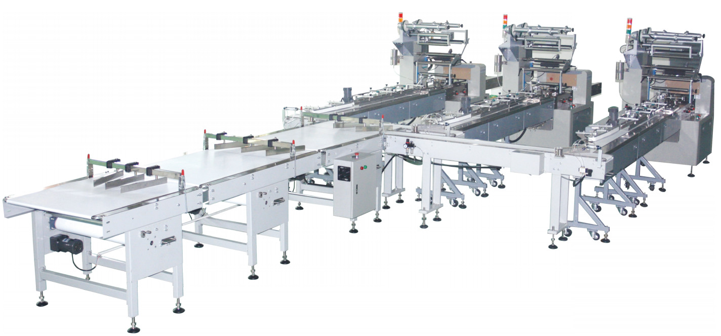 High Speed Automated Packaging Line 120 Bags/Min Flow Packing Machine