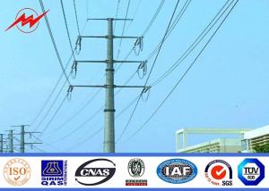 Quality 169KV Galvanized Steel Power Distribution Poles With Cross Arm 12 Side wholesale