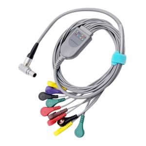 Quality GE CM3000 10 Pin 10 Lead ECG Holter Cable 0.9m Snap Connector wholesale