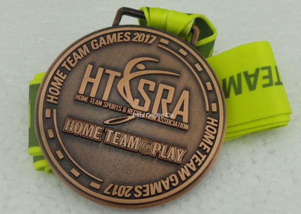 Medallion Award Medals , Die Stamped Antique 5K Sport Medals , Hard Enamel