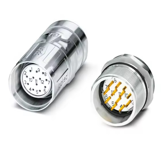 Siemens IP67 Waterproof Male Female 12 Pin M23 Circular Connector Etype Ptype