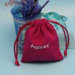 Safe Packaging Drawstring Jewelry Bag Closure Customized Logo Suede Pouch