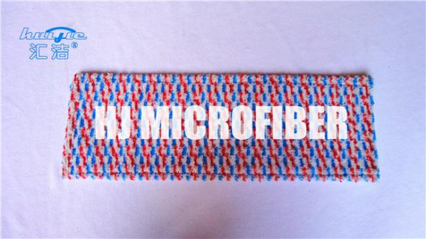 Hardwood Floors Dry Mop Heads , Dyed Yarn Jacquard Microfiber Mop Head