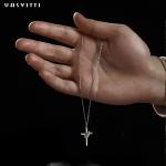 0.5M 1.92 Gram Sterling Silver Necklace Chains 24k Nickel Free Cross Chain