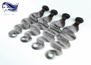 Quality Gray Ombre Colored Human Hair Extensions Brazilian Body Wave Hair wholesale