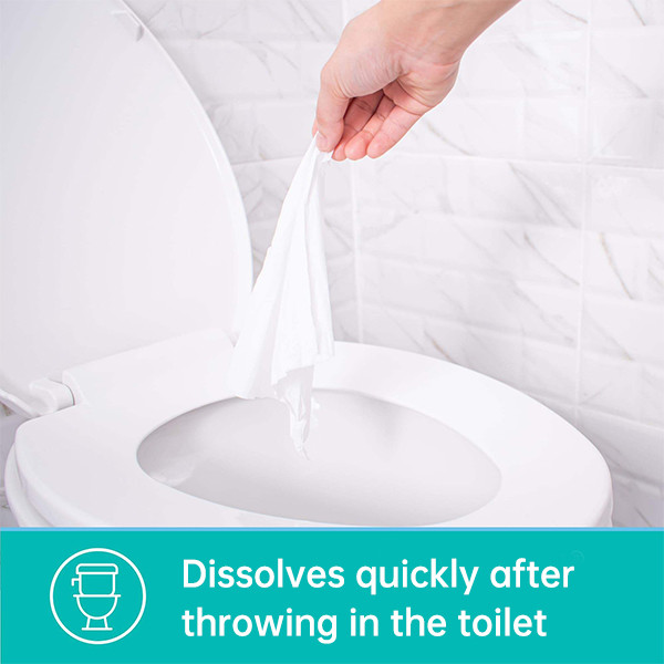 Flushable Wet Toilet Paper Soft Durable Biodegradable Toilet Wipes