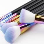 Elegant 7PCS Cosmetic Makeup Brush Set Durable Ferrule Colorful Face Custom Logo