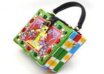 Leather Printing Sparkly Ladies Clutch Bag , Light Diamante Prom Clutch Bag