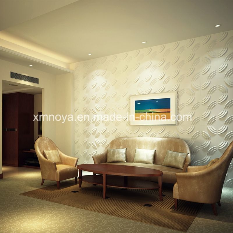 Acoustic Fireproof Waterproof Purple 3D Wall Panel for Living Room
