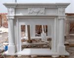 White Marble Fireplace Mantel