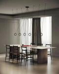 Italian Designer Metal Circular Ring Lamp Restaurant Bar Studio Creative Ring