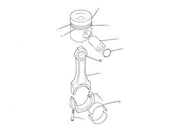 1N-3967 Engine 7N3229 Rod Assembly Piston To Crankshaft Cylinder Liner 1N3967 Ring G Ring 7N-3229