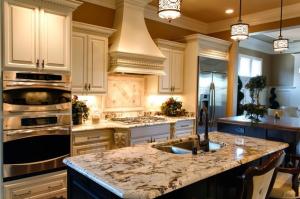 Quality Copenhagen Kitchen Granite Countertop / Custom Cut Stone Table Top wholesale