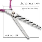 Slim Colourful Professional Hair Thinning Shears Pink Painted High Precision