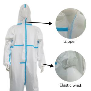 Quality Male Protective Suit with Tape CE Certified Disposable PP PE Hooded Coveralls in US wholesale