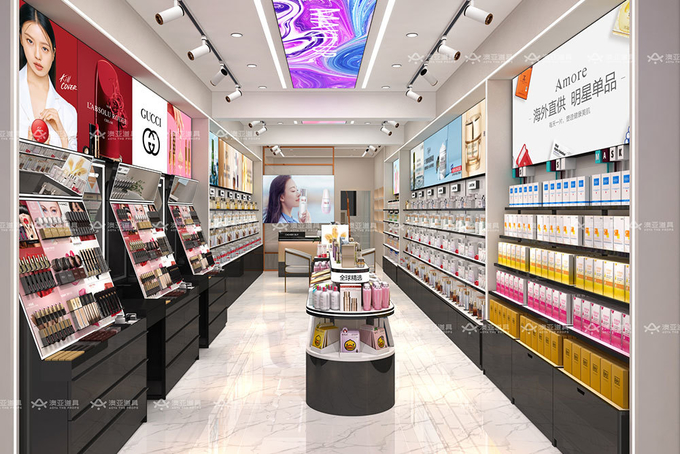 Skincare Shop Design Cosmetic Display Furniture Retail Store Counter for Trendy Store Interior Design