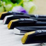 Gel pen,Promotional gel-ink pen with cap, Black rubber gel-ink pen