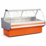 Curved Glass 2m Supermarket Refrigeration Equipments