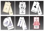 Custom full color printed paper card garment clothing swing hang tag