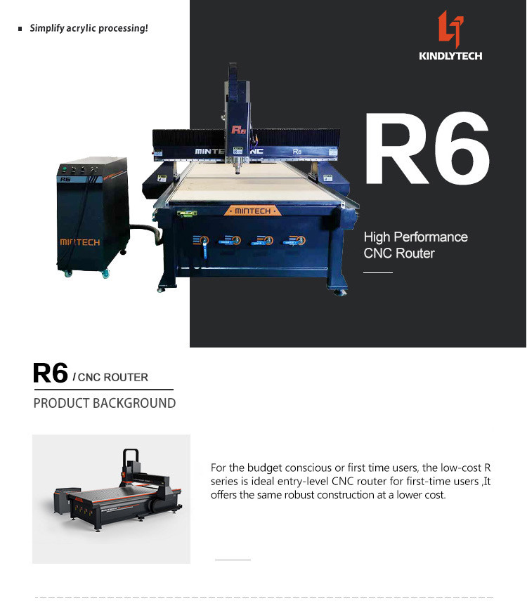 3 Axis Acrylic CNC Router Machine With 5.5kw Spindle Power