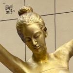 Beautiful Naked Ballet Girl Dancing Fountain Bronze Garden Water Fountain Metal