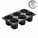 6 Cell Gardening Seedling Tray Plastic Nursery Starter Kit with Drain Holes