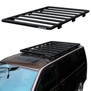 Quality Black Multivan Crossbars Basket Flat Aluminum Alloy Platform Roof Racks for Volkswagon wholesale