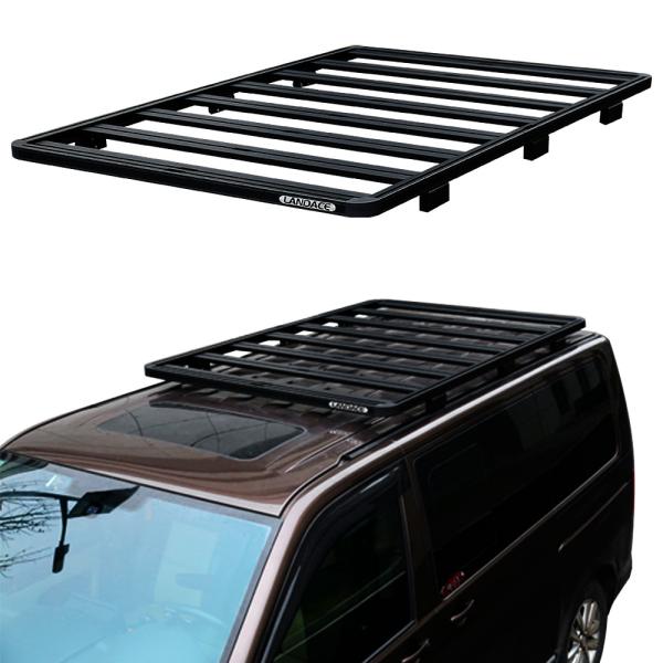 Customized Logo Black Powder Coat Aluminum Alloy Roof Luggage for Volkswagen