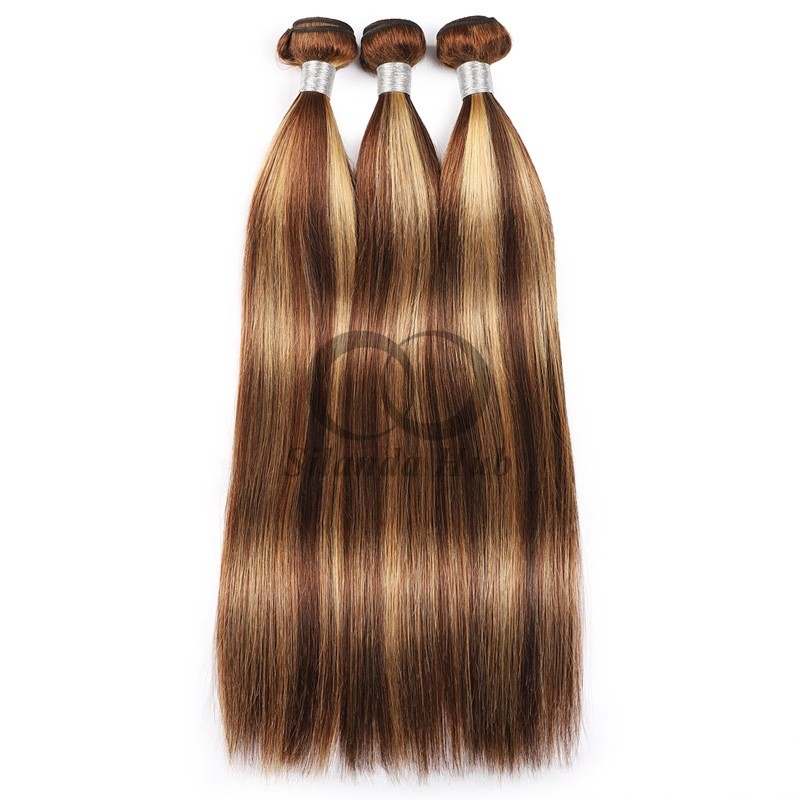 #P4/27 Straight Remy Human Hair Bundles Sew In Weave Bundles Brazilian Bundle Deals