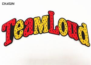 Quality Teamloud Letters Sewn Chenille Towel Patches For College Jackets wholesale