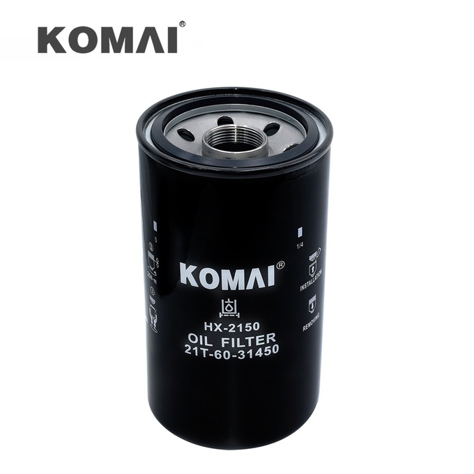Black Color Spinning Hydraulic Filter 21T-60-31450 HC-56080 SH 60568 P502665 For Excavator Engines