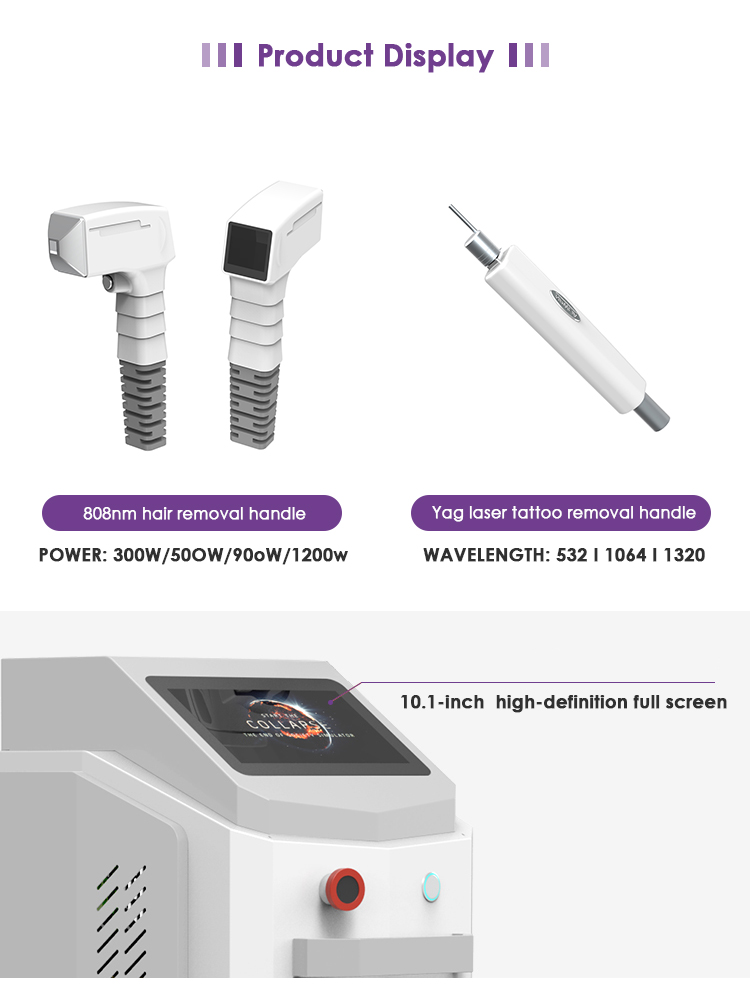 Professional Laser Hair Removal Machine 755 808 1064Nm Beauty Laser Hair Removal Instrument