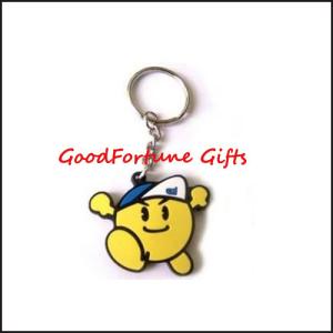 Quality PVC Rubber Keyring keychain promotion gift wholesale