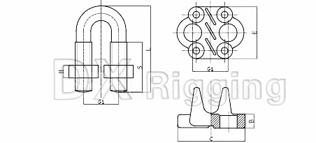 JIS Type Drop Forged Wire Rope Clips Stainless Steel Custom Size