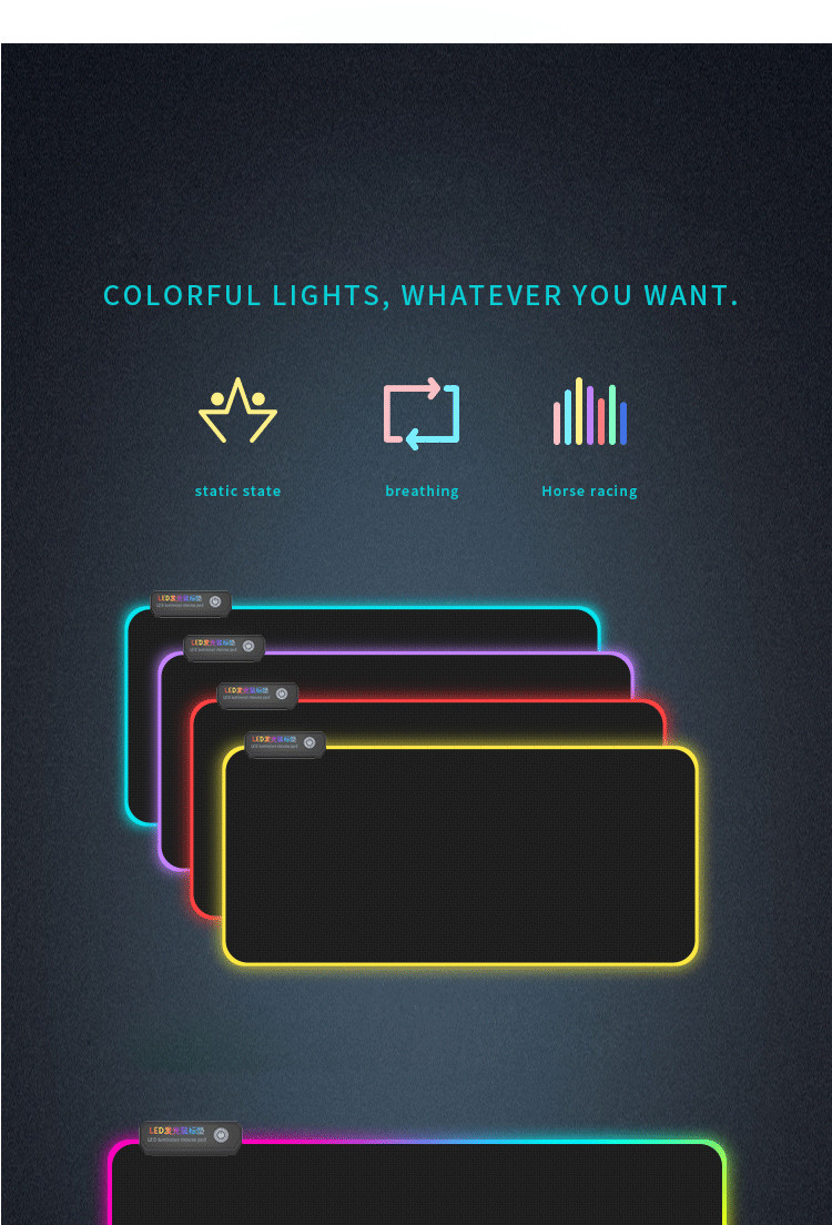 OEM Logo RGB Gaming Mouse Pad Large XXL Safe And Harmless