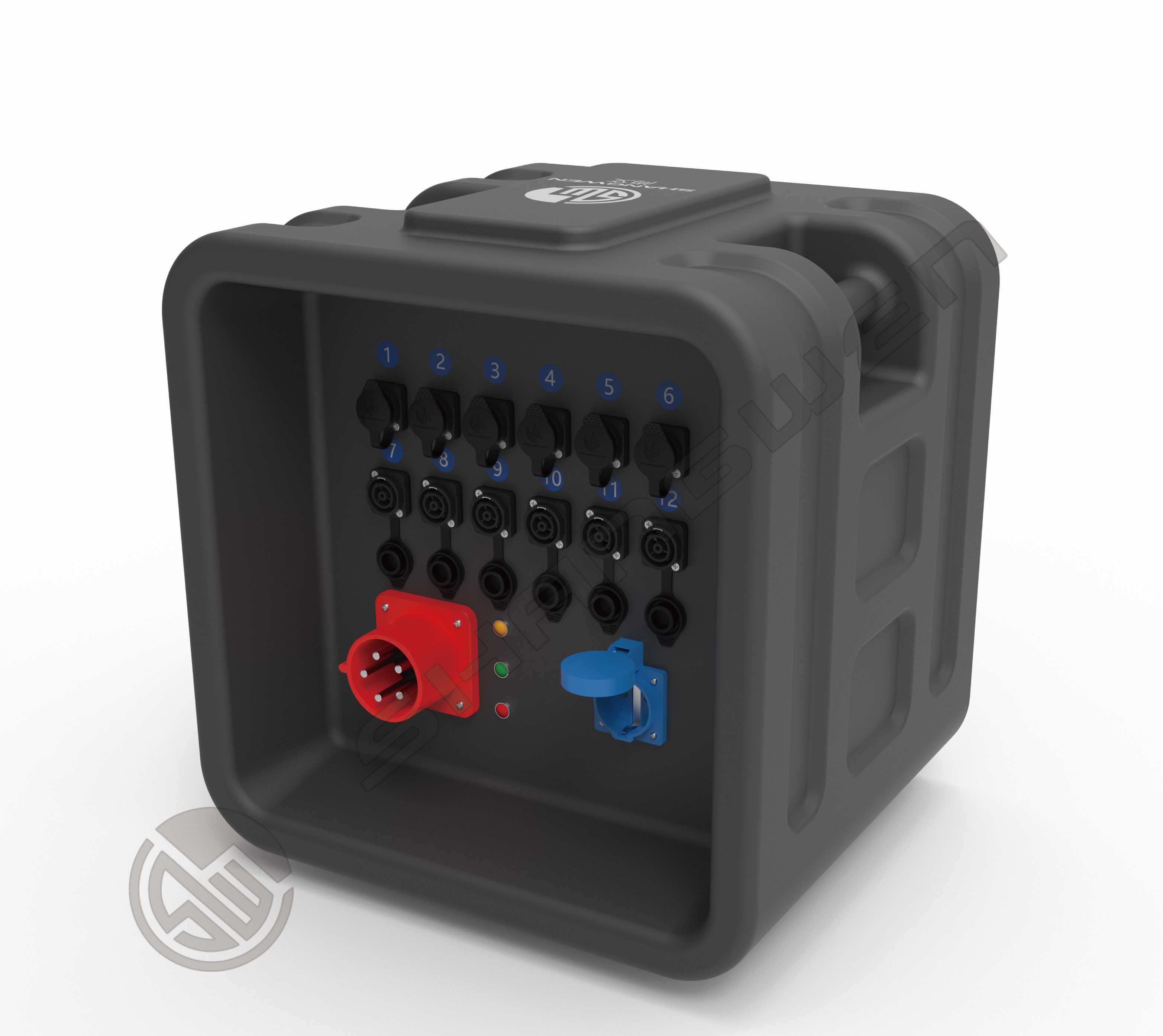 Stage Light Power Distribution Box 12 Channels 32A 5 Pin Style Waterproof