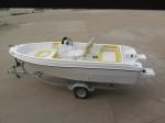 40HP 5m comfortable fiberglass pleasure yacht with all cushions