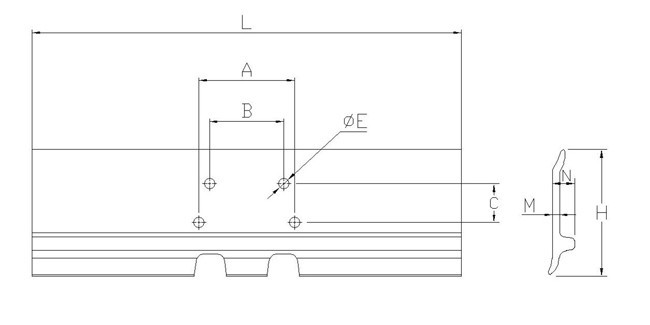 HRC40 Single Lug 25MnB Steel Bulldozer Track Pads