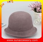 T2991236 Sun Accessory customized winner fashion 100% wool felt cloche hats,