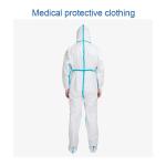 Non Toxic Breathable Disposable Coveralls , Hospital Medical Protective Suit