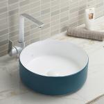 Ceramic Round Matte Black Bathroom Vessel Sink