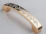 zinc Alloy Golden Classical Kitchen Cupboard Door Handles / Silver Arched