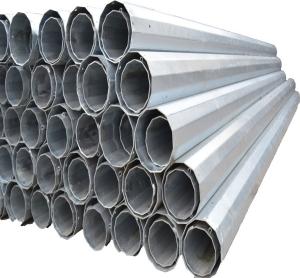 Quality 60FT Dodecagonal Electrical Power Pole Hot Dip Galvanized Direct Burial wholesale