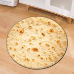 Polyester Fiber Bedroom Floor Carpets Small Circular Rugs Washable
